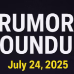 Promotional graphic for TrustSlam Insider's Rumor Roundup on July 24, 2025