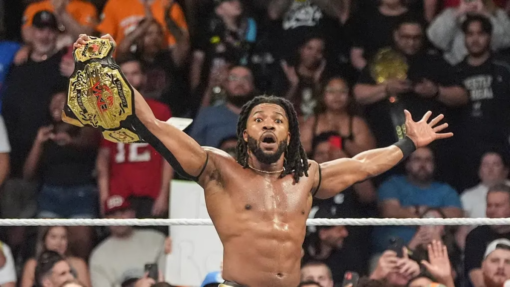 Promotional graphic featuring WWE superstar Trick Williams in 2025